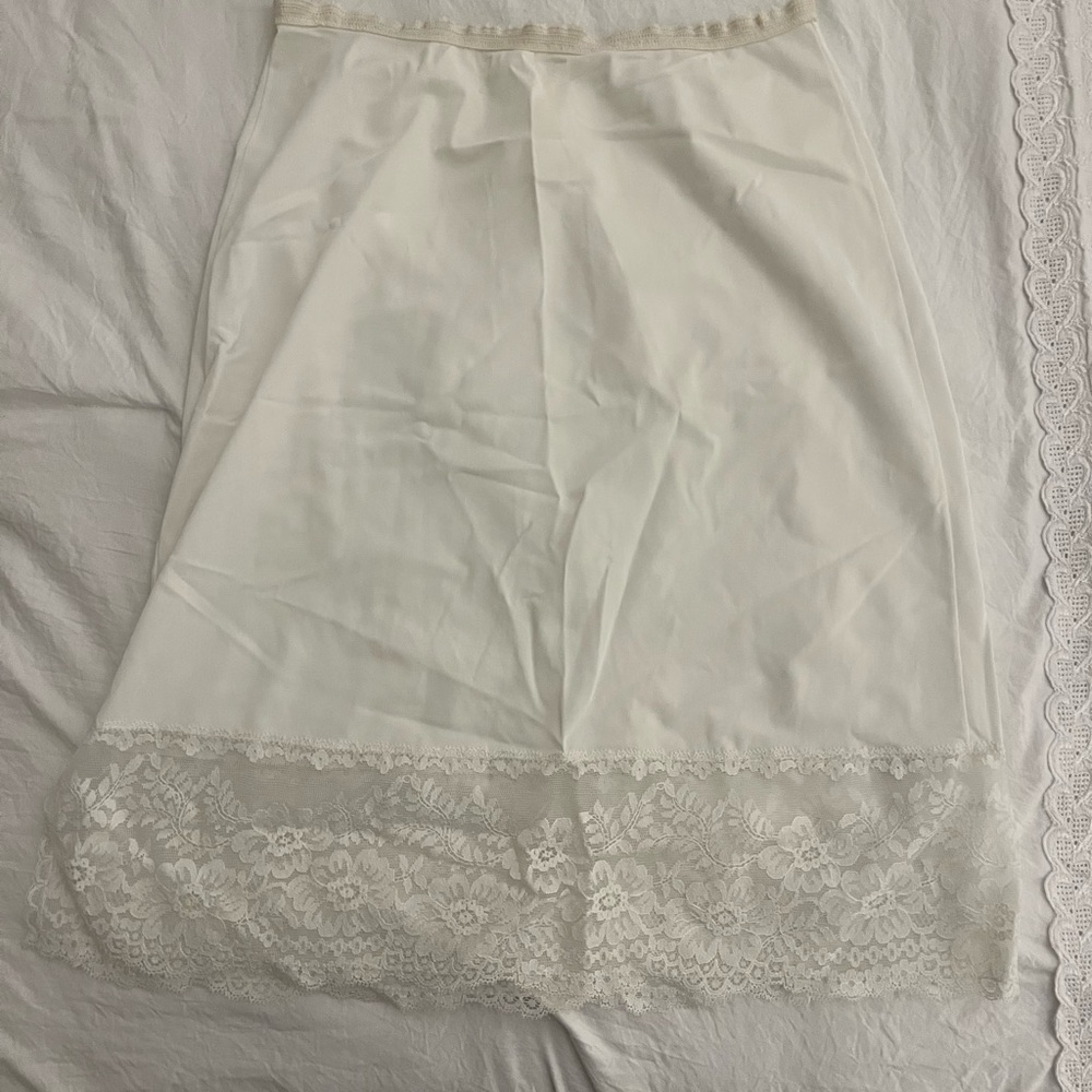 Vintage White Lace Half Slip